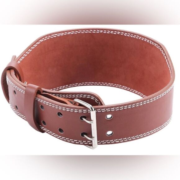 Weightlifting Belt 42" length brown (Medium) - Picture 1 of 11